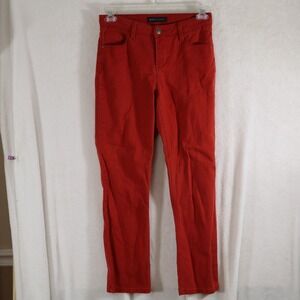 Lee Platinum Label Jeans Women's Red Classic Fit Straight Leg 4 Petite